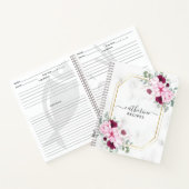 フローラ大理石空白の独自の料理本レシピへ書 ノートブック (内部)