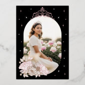 フローラ天月スターティアラキンセアニェラ写真 箔招待状 (裏面)