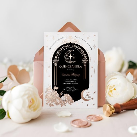 フローラ天月スターティアラキンセアニェラ写真 箔招待状