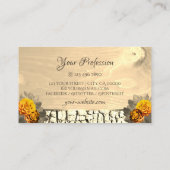 フローラ天然明茶色の木の樹皮とロゴ 名刺 (裏面)