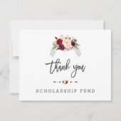 フローラ奨学金タイポグラフィ サンキューカード (正面)