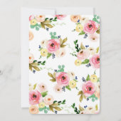 フローラ女の子シャワー 招待状 (裏面)