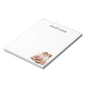 フローラ女性のカーボーイのブパーソナライズされたーツ名 ノートパッド (回転)