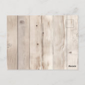 フローラ女性のカーボーイブーツアイボリーフェイクウッドパーソナライズされた ポストカード (裏面)