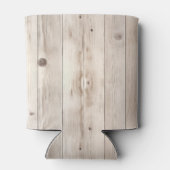 フローラ女性のカーボーイブーツアイボリーフェイクウッドパーソナライズされた 缶クーラー (裏面)