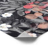 フローラ女性植物性ピンクファンタジーアーポップ・アートのト ポスター (角)