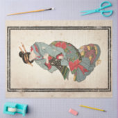 フローラ女日本の性ヴィンテージデカップアート 薄葉紙 (クラフト)