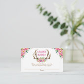 フローラ女素朴の子の赤ちゃんシャワーおむつデッフルカード エンクロージャーカード (スタンド正面)