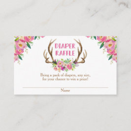 フローラ女素朴の子の赤ちゃんシャワーおむつデッフルカード エンクロージャーカード