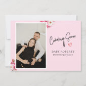 フローラ妊娠の写真の発表 |来が間もなく 案内状 (正面)