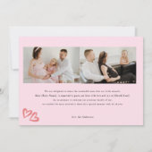 フローラ妊娠の写真の発表 |来が間もなく 案内状 (裏面)