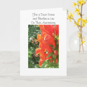 フローラ姉と夫パーソナライズされた祭 カード (黄色い花)