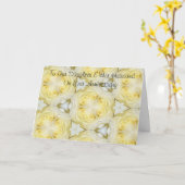 フローラ娘の夫パーソナライズされた記念日 カード (黄色い花)