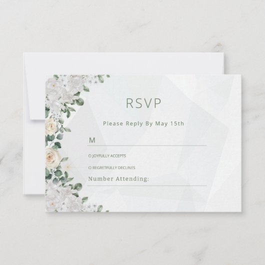 フローラ婚礼RSVPカード (正面)