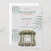 フローラ婚約カードガーデン誓 招待状 (正面/裏面)