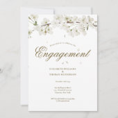 フローラ婚約パーティホワイトブロッサム 招待状 (正面)