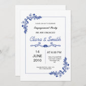 フローラ婚約パーティ招待状 招待状 (正面/裏面)