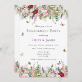 フローラ婚約パーティ 招待状 (正面/裏面)