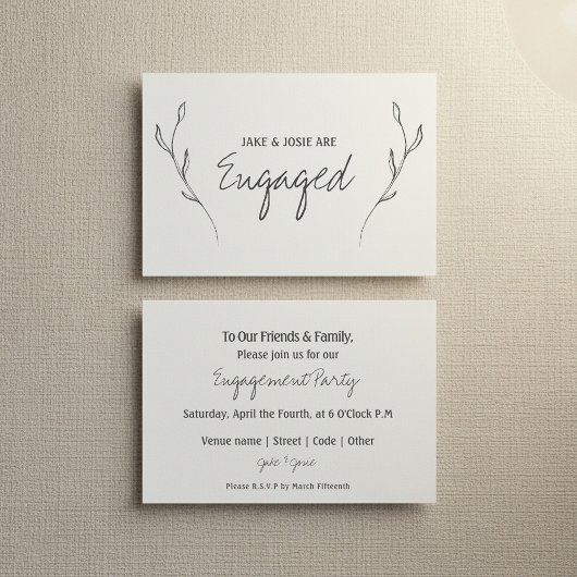 フローラ婚約、婚約したパーティー発表 案内状