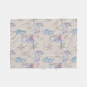 フローラ子供部屋お洒落プリントベビーブランケット フリースブランケット (正面(横))