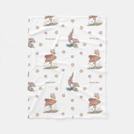 フローラ子供部屋プリントベビーブランケット フリースブランケット (正面)