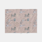 フローラ子供部屋プリントベビーブランケット フリースブランケット (正面(横))