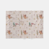 フローラ子供部屋プリントベビーブランケット フリースブランケット (正面(横))