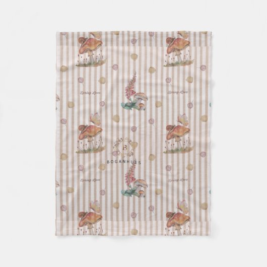 フローラ子供部屋プリントベビーブランケット フリースブランケット (正面)