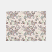 フローラ子供部屋プリントベビーブランケット フリースブランケット (正面(横))