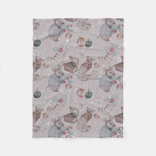 フローラ子供部屋ホリデープリントベビーブランケット フリースブランケット (正面)