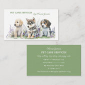フローラ子犬歩くペットケアサービス 名刺 (正面/裏面)