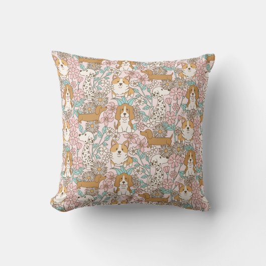 フローラ子犬 クッション (正面)