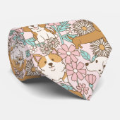 フローラ子犬 ネクタイ (ロール)