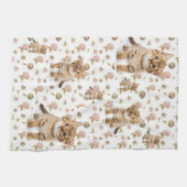 フローラ子猫キッチンハンドタオル キッチンタオル (横)