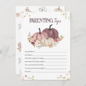 フローラ子育てのヒント，新しい親のアドバイス ノートカード (正面/裏面)