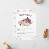 フローラ子育てのヒント，新しい親のアドバイス ノートカード (正面/裏面インサイチュ)