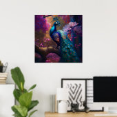 フローラ孔雀ウォールアートポスター ポスター (ホームオフィス)