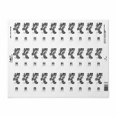 フローラ孔雀ブラックパーティーシールカスタムラベル ラベル (フルシート)