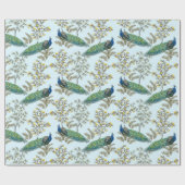 フローラ孔雀ラッピング紙 ラッピングペーパー (フラット)