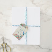 フローラ孔雀婚約パーティ好意ギフトラベル ギフトタグ (より糸付き)