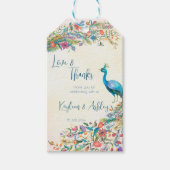 フローラ孔雀婚約パーティ好意ギフトラベル ギフトタグ (正面)