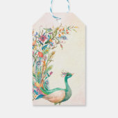 フローラ孔雀婚約パーティ好意ギフトラベル ギフトタグ (裏面)