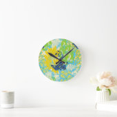 フローラ孔雀 ラウンド壁時計 (ホーム)