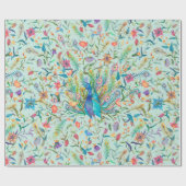フローラ孔雀 ラッピングペーパー (フラット)