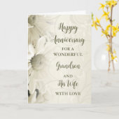 フローラ孫と妻の記念日 カード (黄色い花)