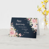 フローラ孫と妻結婚記念日 カード (黄色い花)