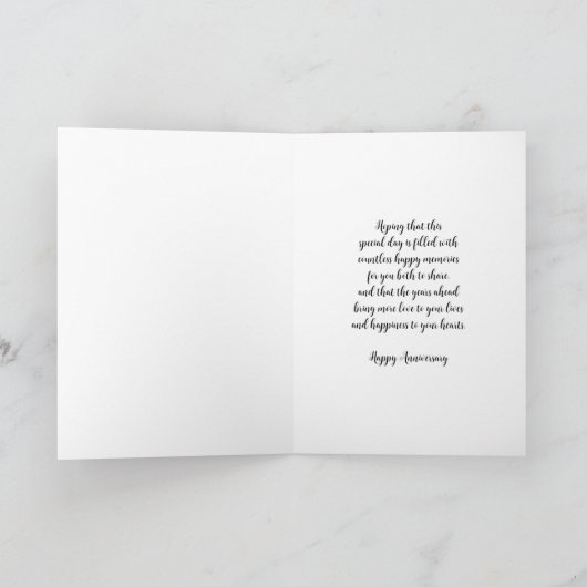 フローラ孫と彼の妻の記念日 カード (内部)