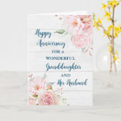 フローラ孫娘と夫の記念日 カード (黄色い花)