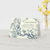 フローラ孫娘の結婚式の日おめでとう カード (黄色い花)