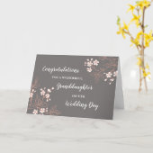 フローラ孫娘の結婚式の日おめでとう カード (黄色い花)
